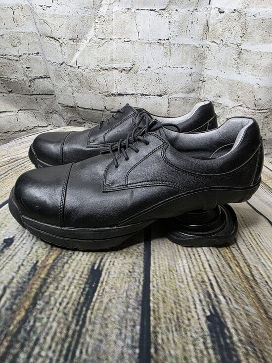 Z-Coil Santa Fe Spring Heel Shoes Mens 9 Black Leather Cap Toe Lace Up Comfort main image 5